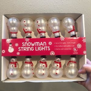 Vintage Novelty Snowman Christmas String Lights ⛄️